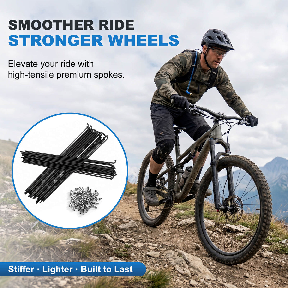 Bike Spokes with Nipples Kit
