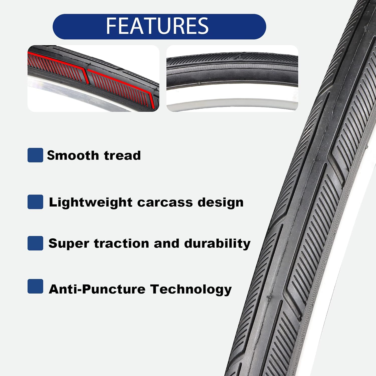Features of Hycline Pacr Road Bike Tires 700×28C (ETRTO: 28-622)