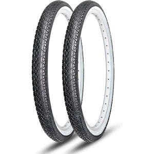 2 pack 26x2.125 Cruiser Bike White Wall Tires for Beach Cruiser and Urban Commuting Bicycle