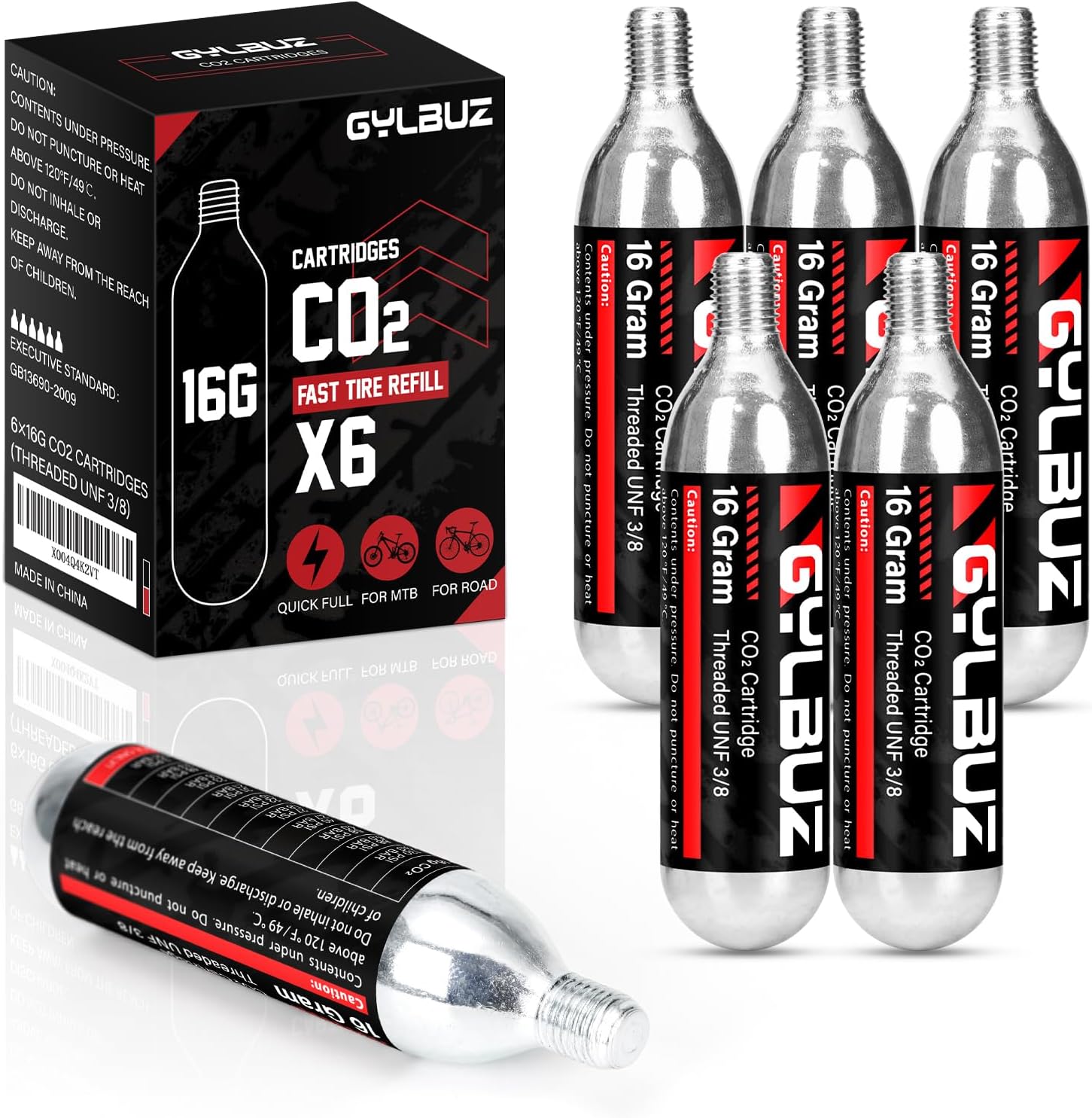 16g Threaded  CO₂  Cartridges Set