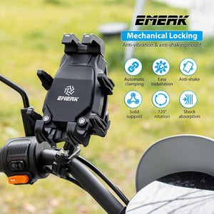 EMERK Phone Mount For Motorcycle & Bicycle