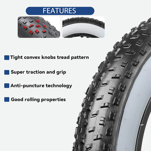 Raider White-wall Fat Bike Tires 20×4.0 / 26×4.0