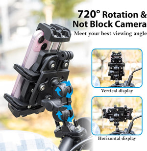 EMERK Phone Mount For Motorcycle & Bicycle