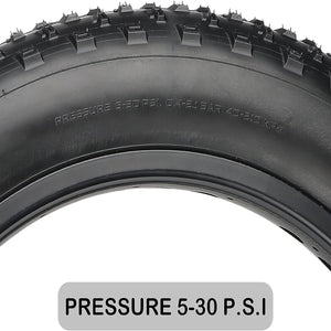 Hycline Kevlar 20x4  Fat Folding Bike Tires Air Pressure 5-30 PSI 6- TPI