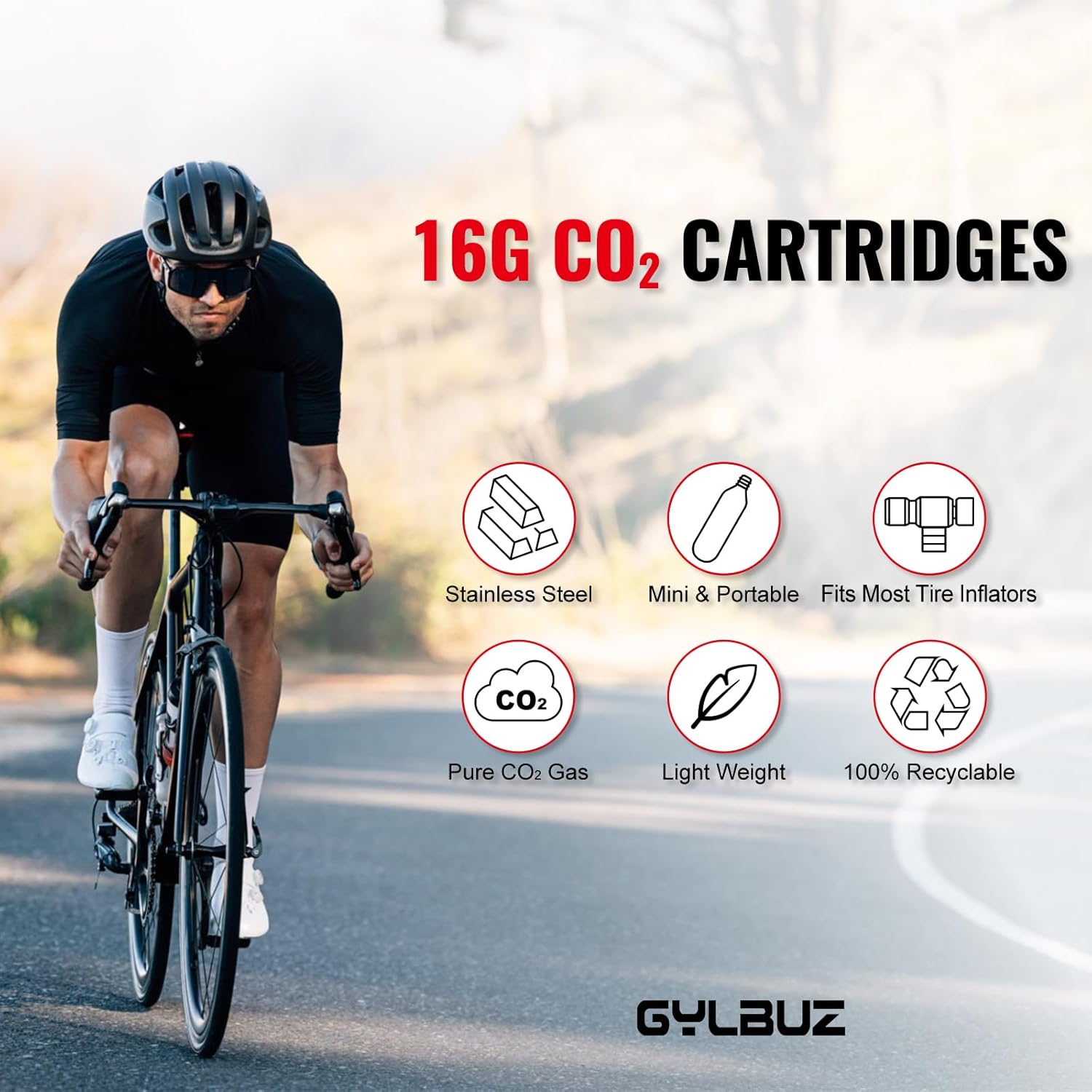 16g Threaded  CO₂  Cartridges Set