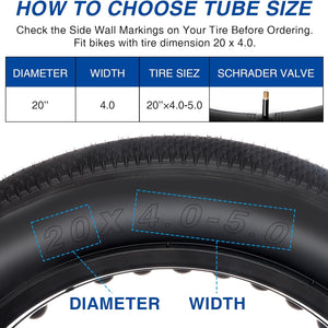Fat Tire Tube - 20"/26"×4.0"-5.0"