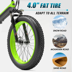 Fat Tires 20/26x4.0 Bike Tire,Electric Bicycle Mountain Bike Wire Tires Folding Dual Wide Mountain Snow Bike Accessory