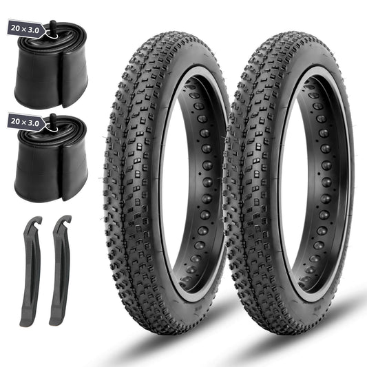 2 Packed Raider Fat Tires Plus Tubes 20"/26" × 3.0"/4.0"