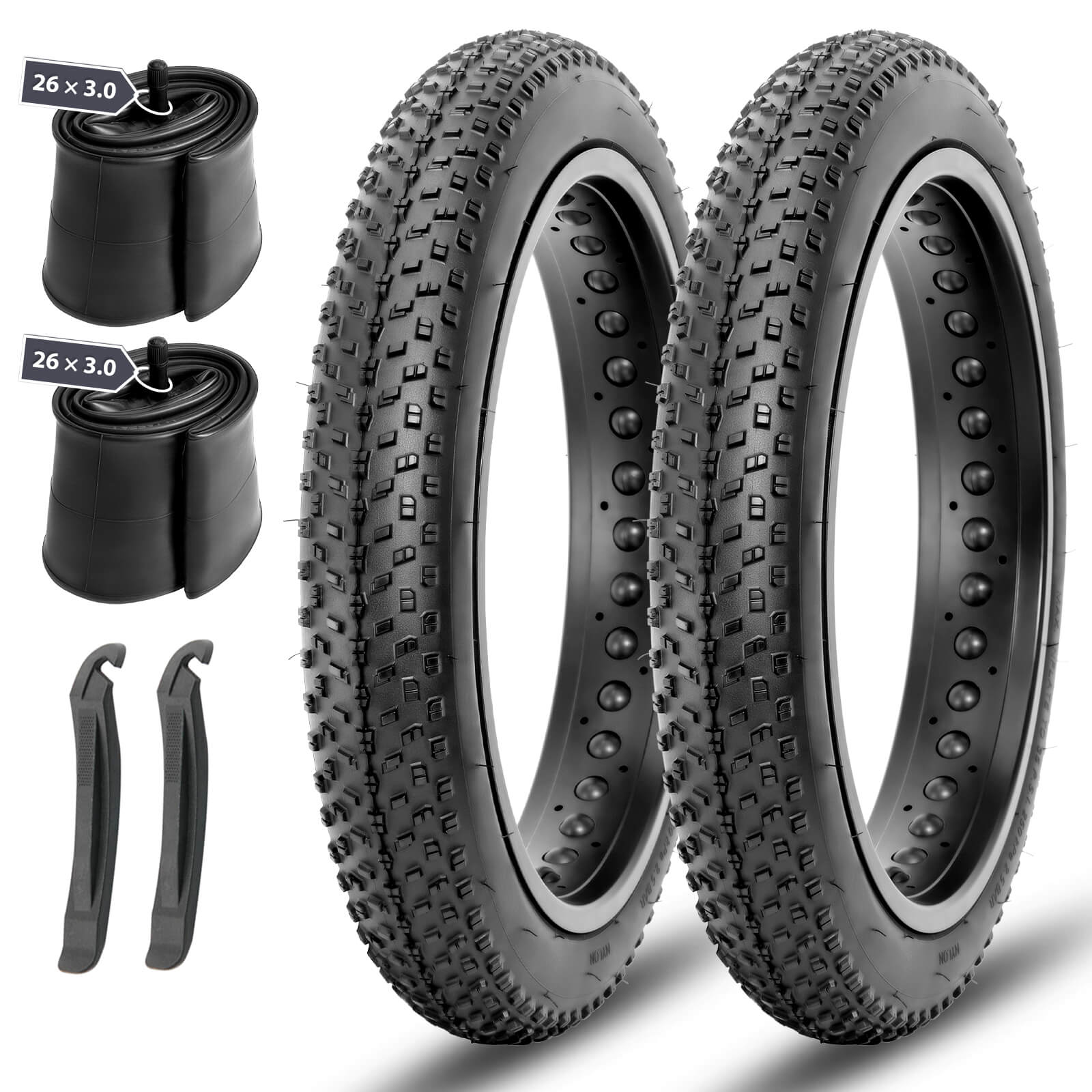 2 Packed Raider Fat Tires Plus Tubes 20"/26" × 3.0"/4.0"