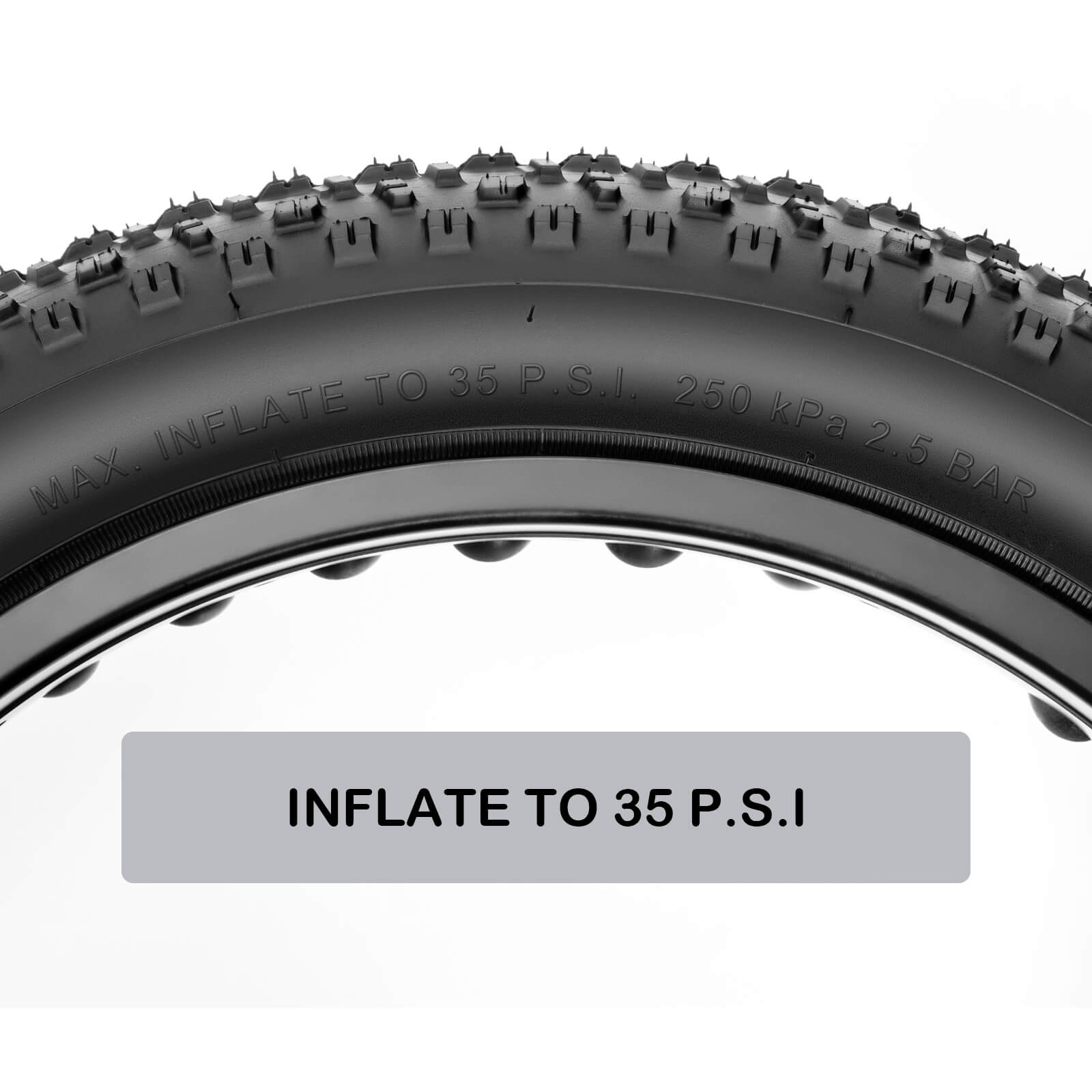 Air PSI for Raider Thick Studded Wide Fat Bike Tire 20/26 × 3.0 | 20/26 × 4.0