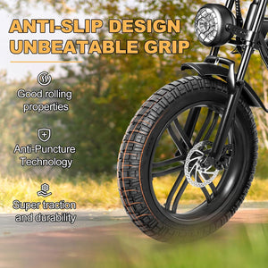 Designs and Features of Hycline All-terrain Heavy-duty Armbands 20x4.0 / 20x4.5 / 20x5.0 / 26x4.0 Fat Tire for Pavement & Mountain E-bike