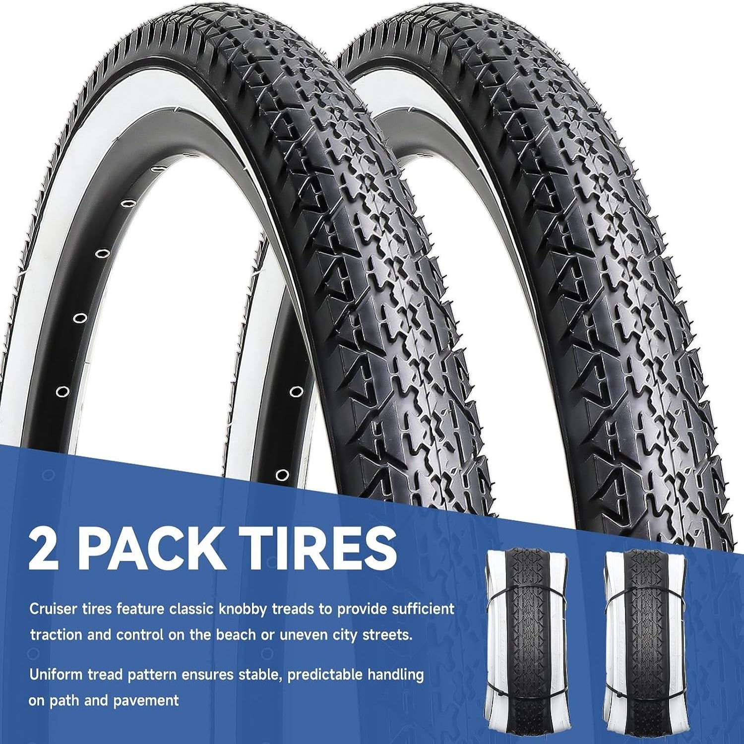 Llantas Para Bicicleta 26 SIMEIQI Pack Inch Cruiser