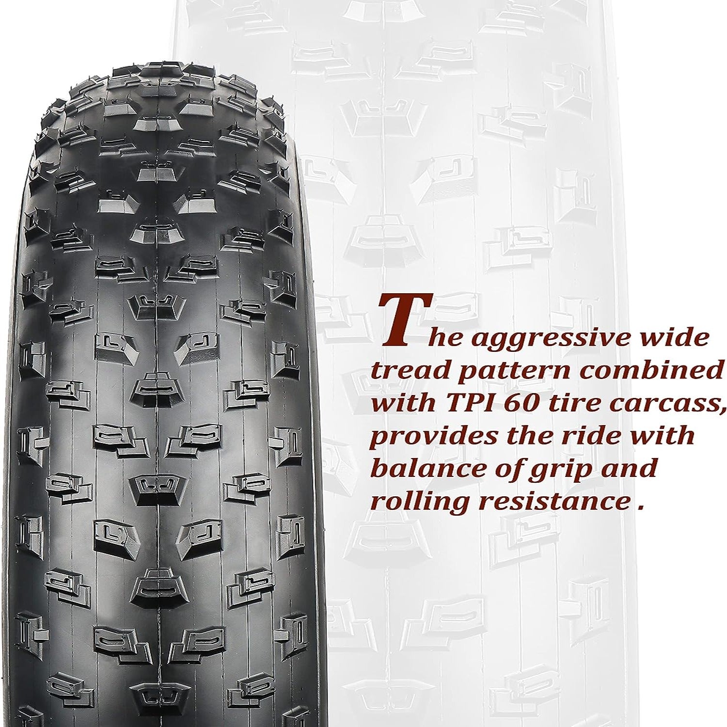 Hycline Kevlar 20x4  Fat Folding Bike Tires Aggressive TPI 60 Tire Tread
