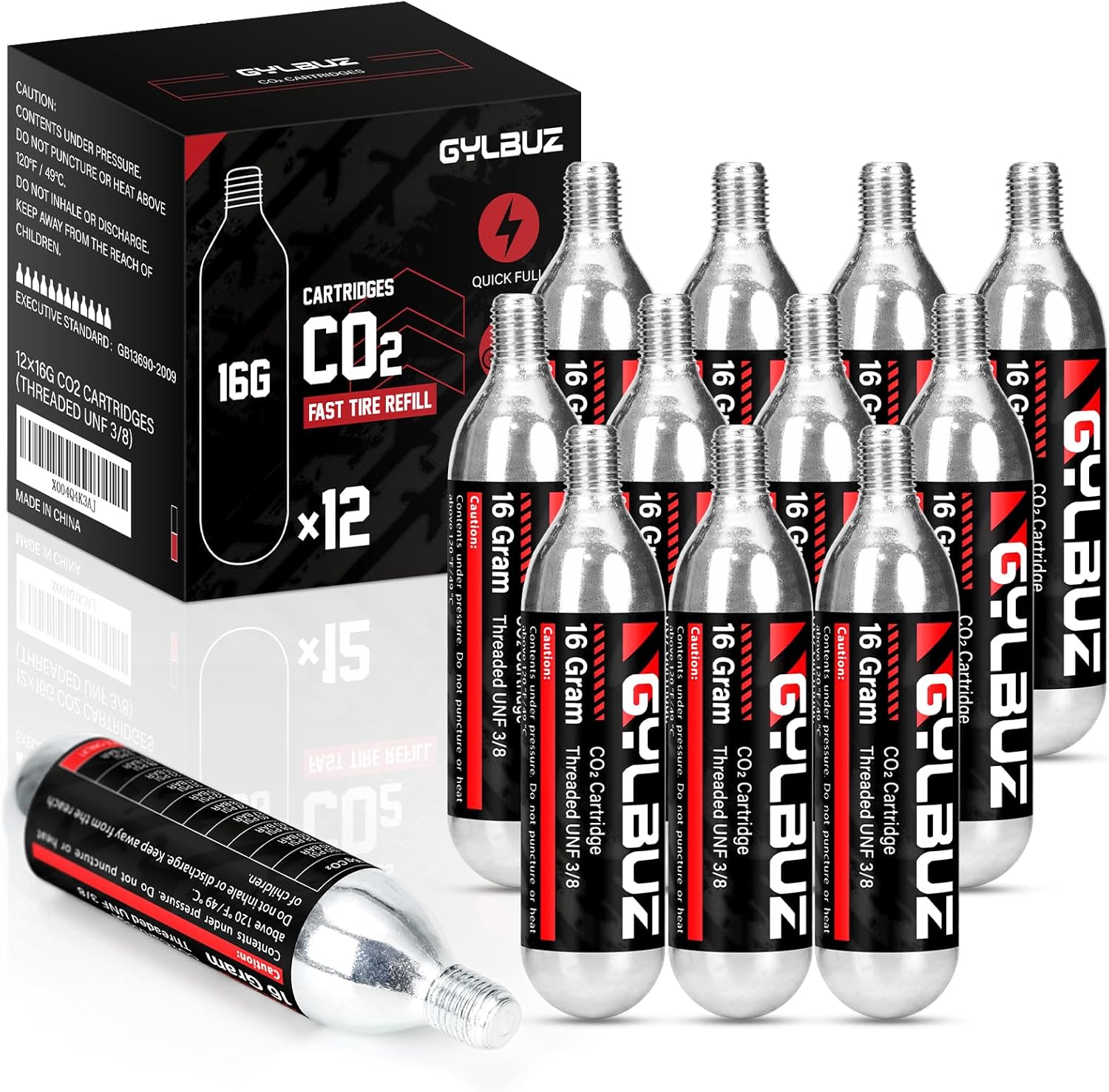 16g Threaded  CO₂  Cartridges Set