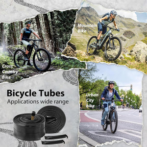 Hycline 2-Packed Bike Inner Tubes Set - 20“/24”/26