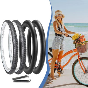Beach Cruiser Tire Diamond Tread White Wall 26