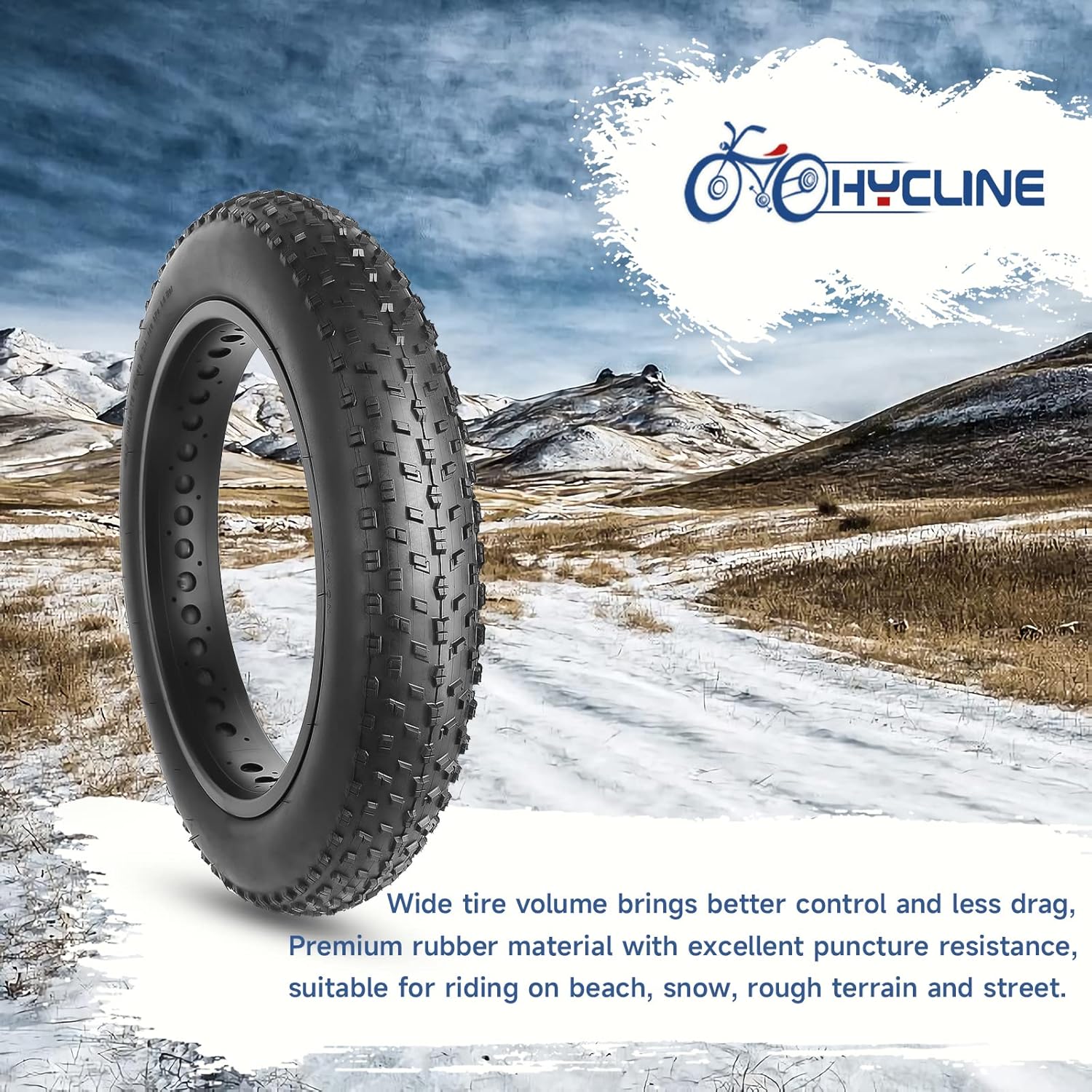 Hycline of 2-Pack Raider Fat Bike Tires 20"×4" / 26"×4"