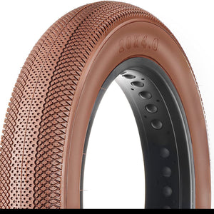 2-Pack Electric Bike Fat Tire Set - 20/24/26×4.0 Inch-brown