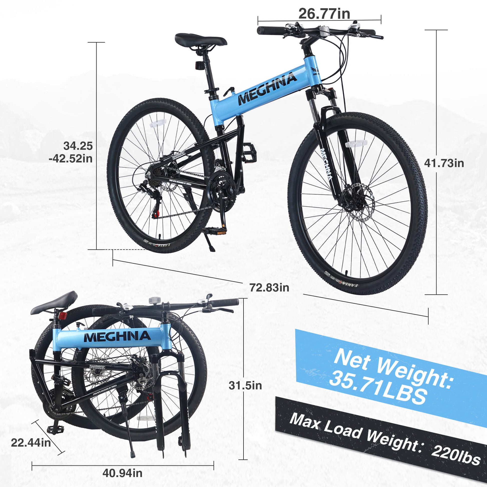 Meghna XM2 Folding Bike - 29"