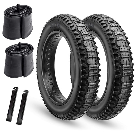 Hycline Ebike Replacement Fat Tire: 20x4.0 Inch Folding Electric Puncture Resistant Fat Tires, All Terrain High-Density Bike Tire with Street or Trail Riding
