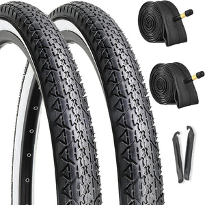 26x2.125 Cruiser Bike White Wall Tires for Beach Cruiser and Urban Commuting Bicycle