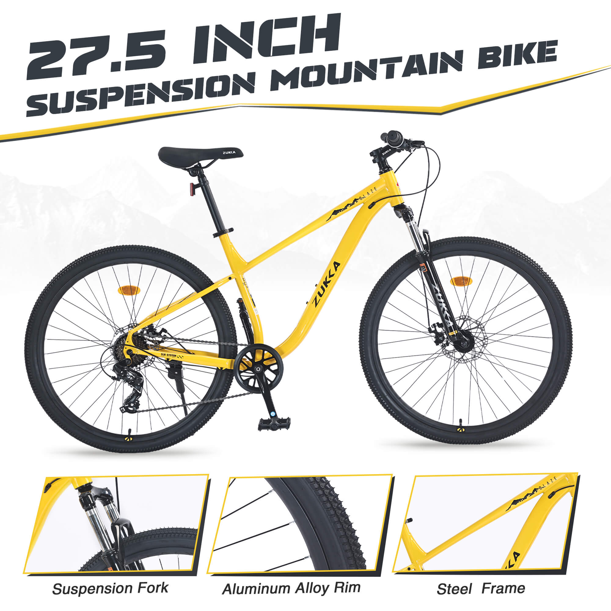 Zukka Blaze - 27.5×1.95 mountain bike – Hycline