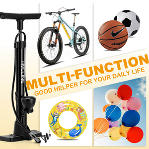 Adaption of Hycline 160 PSI high pressure presta valve bike tire  floor pump with gauge