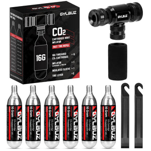 CO2 Inflator Set (with 6×16g Cartridges)