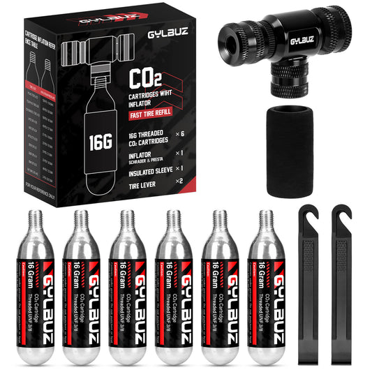 CO2 Inflator Set (with 6×16g Cartridges)