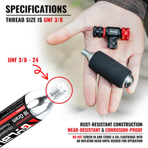 CO2 Inflator Set (with 6×16g Cartridges)