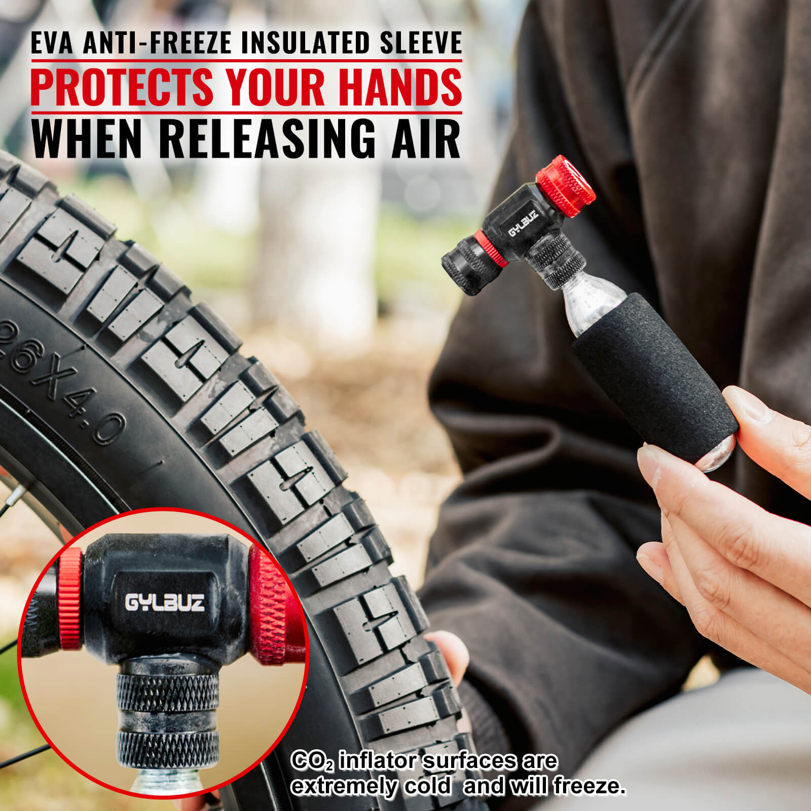 CO2 Inflator Set (with 6×16g Cartridges)