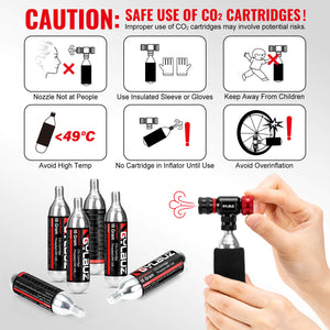 CO2 Inflator Set (with 6×16g Cartridges)