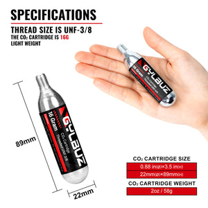 CO2 Inflator Set (with 6×16g Cartridges)