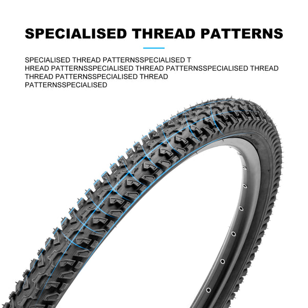 Tread Patterns of Hycline Ravine Trail Mountain Bike Tire 26"×2.125" for MTB Bike and E-bike