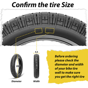 Hycline All-terrain Heavy-duty Armbands 20x4.0 / 20x4.5 / 20x5.0 / 26x4.0 Fat Tire for Pavement & Mountain E-bike