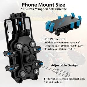 EMERK Phone Mount Holder for Motor and Bike