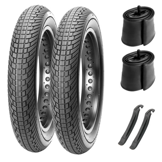 Hycline 20x4.0 inch Echelon 2-pack Smooth E-bike Tires with 2-pack inner tubes Set