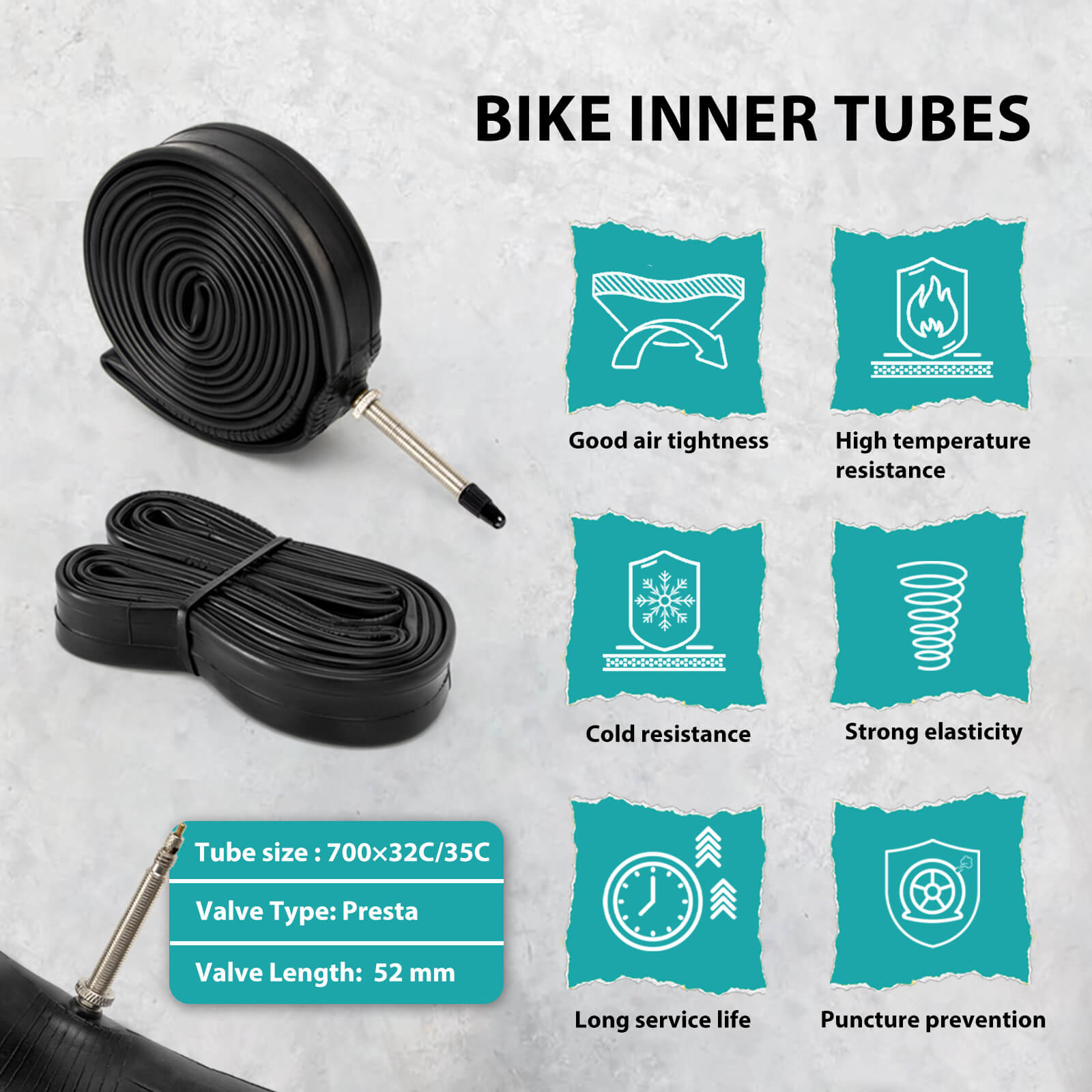 700×32C-35C Road Bike Inner Tube - A pair
