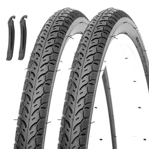 700×35C (35-622) Folding Road Bike Tires Replacement with 2 Tire Levers