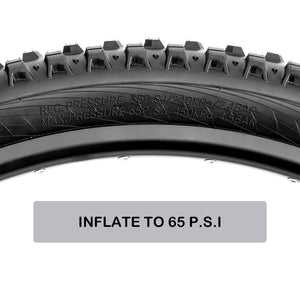 65 PSI Inflation of Hycline Terrace Mountain Bike Tire 26