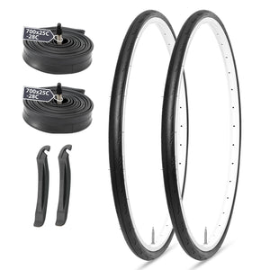 Pacr 700×28C Road Bike Tire with tube  2 pack