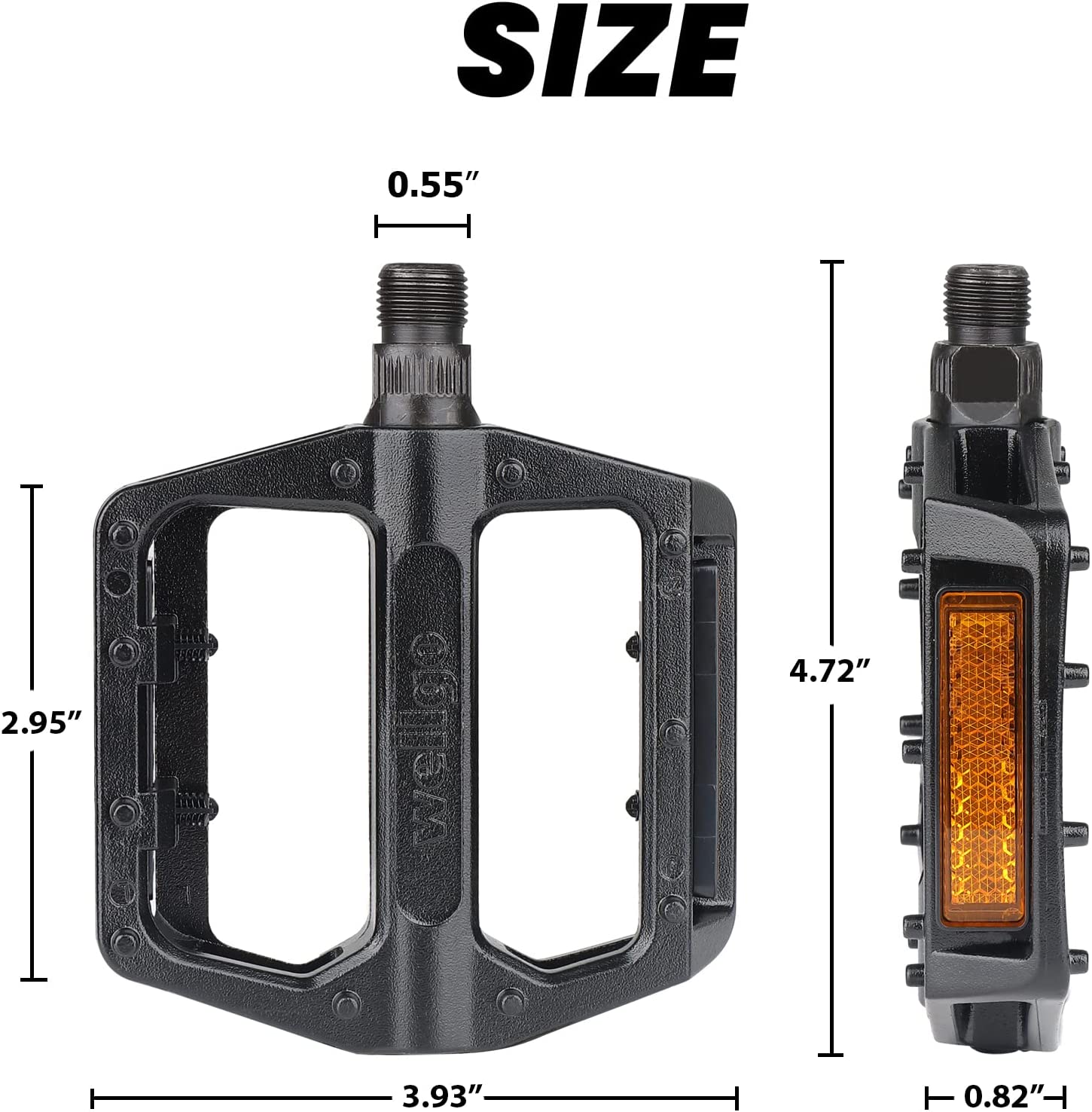 Mtb Pedals Bicycle Pedal Sizes DSTECHBAR Cycle Pedal Set MTB