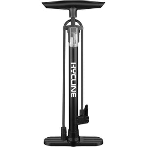 Hyline Black floor bike pump, 160 PSI High Pressure with Schrader & Presta Valve Floor Inflator