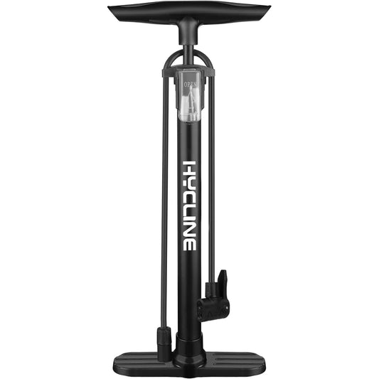 Hyline Black floor bike pump, 160 PSI High Pressure with Schrader & Presta Valve Floor Inflator