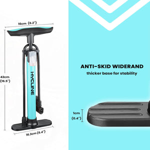 size reference for the Hycline Bike Floor Pump