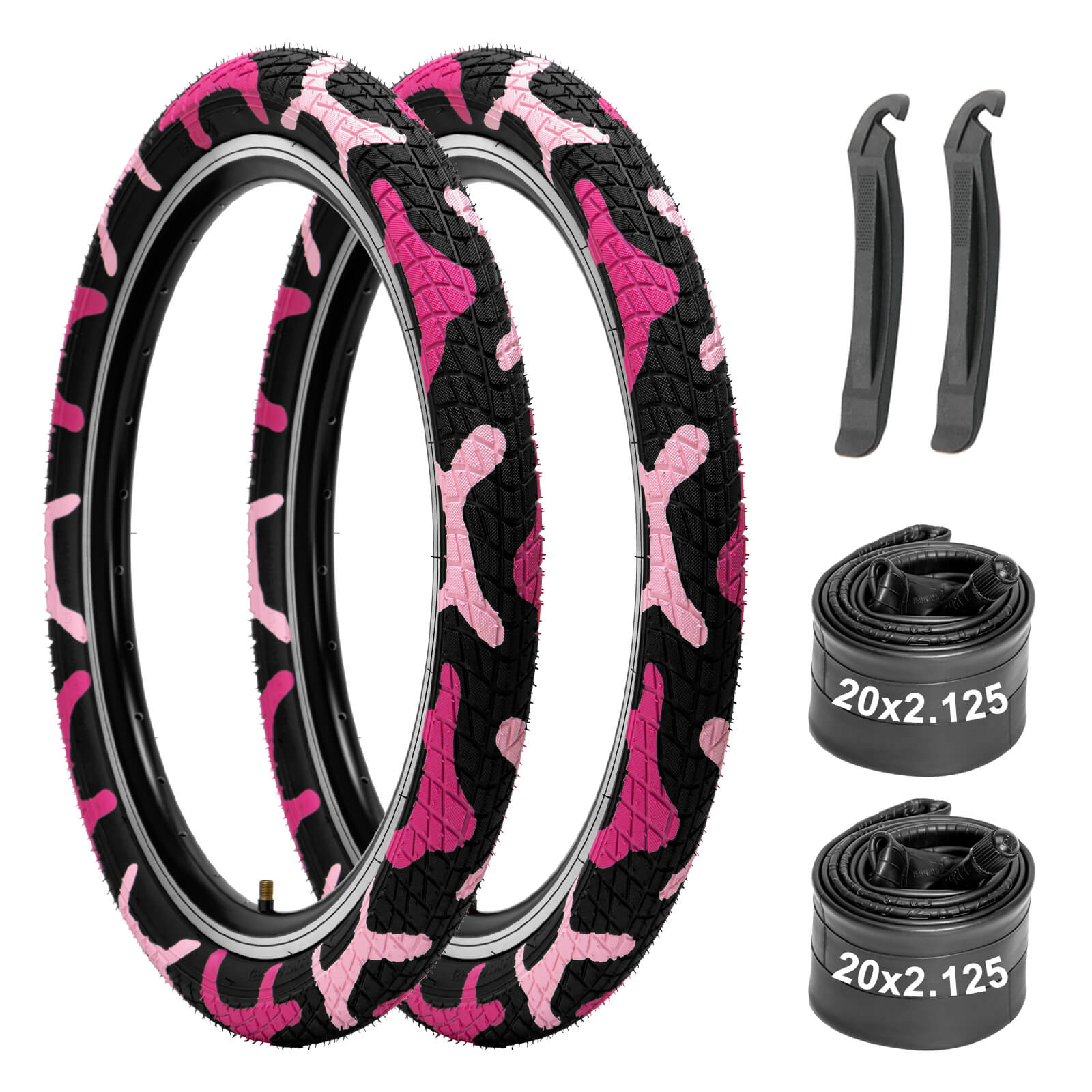 Hycline Colorwonder kid bike tire - Pink 20"x2.125" with tube kit