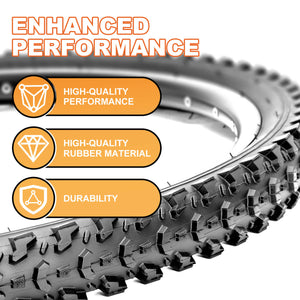 Hycline 20/24/26 inches replacement tire for mountain bike highlights enhanced performance, premium rubber material and great durability for off‑road cycling