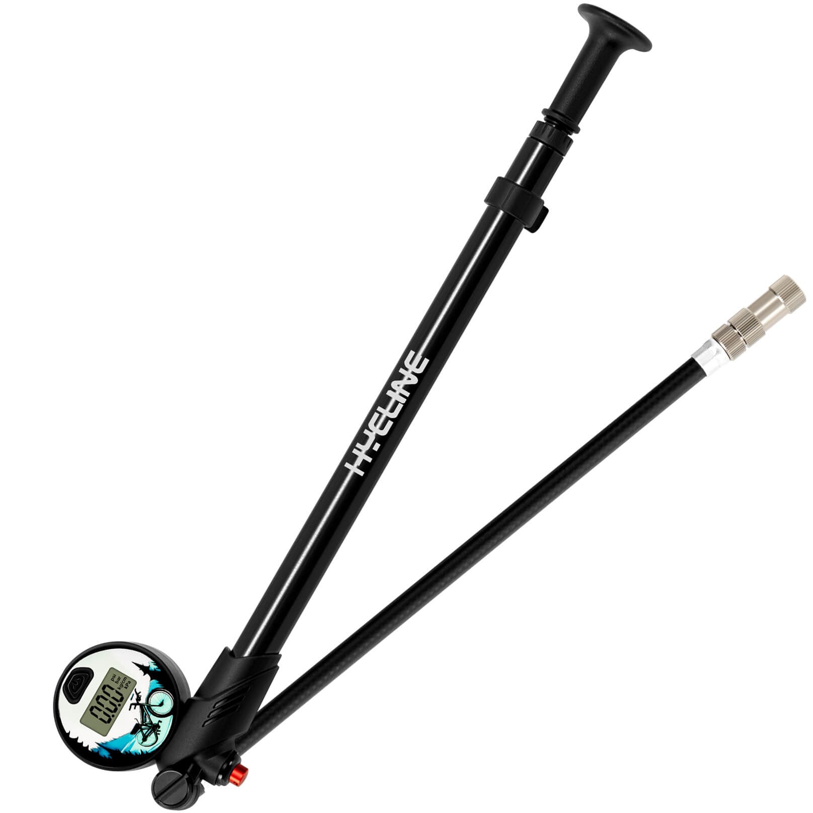 Hycline 300 PSI Digital Shock Pump for Front Fork and Rear Bicycle Suspension