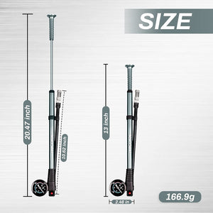Hycline 300 PSI High-pressure Bicycle Shock Pump Size and weight