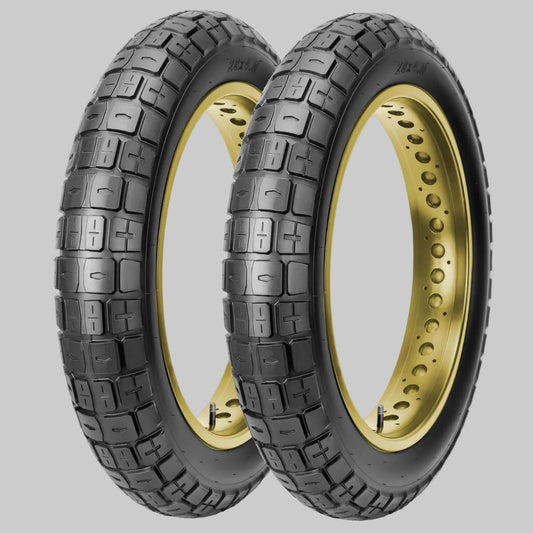 2 Pack Heavy‑Duty Fat Tire E‑Bike Tire 20x4, rugged block tread fat e‑bike tires set for all‑terrain electric fat bike replacement